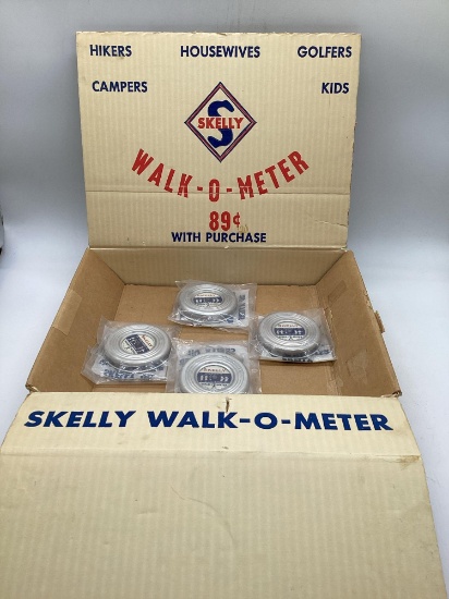 Skelly "Walk O Meter" Counter Display w/ Contents