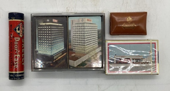 Hood Tire Money Clip, 3 Skelly Decks of Cards and Door-Ease Tube