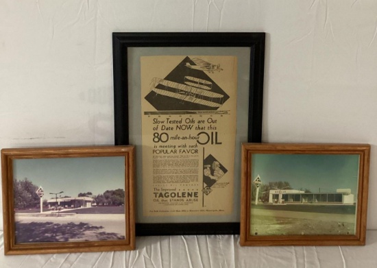 Two Skelly Real Photos and Early Tagolene Ad