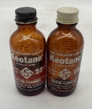 Two Skelly Keotane 25 Cent 1/4 Pint Jars