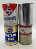 Four Skelly Quart Oil Cans