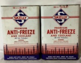 Two Skelly Anti-Freeze One Gallon Cans