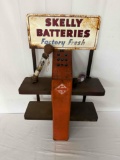 Skelly Battery Display Charger w/ Green Cat Eyes and Original Skelly Battery Tools