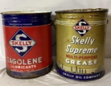 Two Skelly 10lb Grease Cans