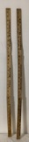 Two Skelly Folding Yardsticks