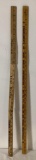 Two Skelly Yard Sticks