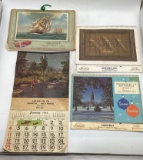 Four Vintage Skelly Gas Station Calendars