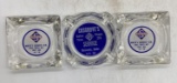 Three Skelly Glass Ashtrays