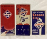 Two 1940's Skelly Missouri and Kansas City Road Maps