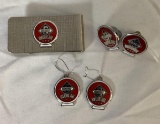 Skelly Regular Earrings, Cuff Links and Money Clip
