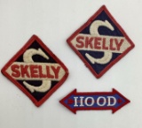 Two Skelly and Hood Tires Shirt Patches