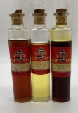 Three Early Skelly Oils Test Bottles w/ Corks and Paper Labels