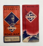 Two 1930's Skelly Jimmie Allen Arkansas and United States Maps
