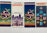 Four Skelly Maps Wichita, Kansas and United States