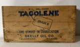 1920's Tagolene One Gallon Oil Can Crate Eldorado, KS