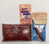 Skelly Polishing Cloth, Tube Oiler and Moto Memo