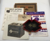 Skelco Battery and Greasemaster Advertising and Original Tire Patch Sales Sample