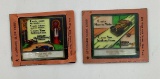 Two 1920's Skellly Lantern Slides w/ Touring Car and Gas Pump