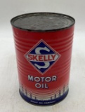Skelly Motor Oil Ribbed Quart Oil Can