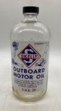 Skelly Outboard Motor Oil Quart Jar w/ Lid
