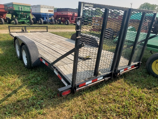 '05 Richland Trailer 16' with 2' Beaver tail & Fold up ramps - Title