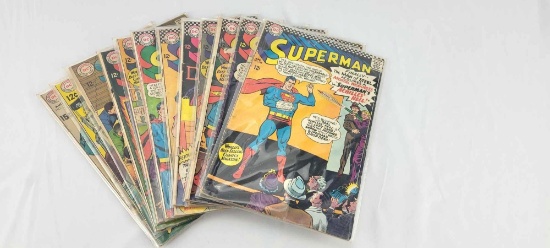 Lot of 12 DC Comics 1960's Superman Comic Books