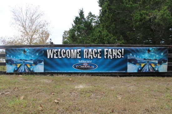 Rare Race Used 20' Powerade Racing Banner NASCAR NHRA