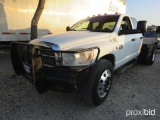 2007 Dodge 3500 Flatbed Pickup W/ Cummins Engine Vin # 3d6wg48a27g764510 Appx 196,265 Miles (title O