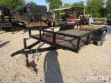 18' Lowboy Trailer W/ Ramps Plate # Dxpn70 (registration Paper On Hand And Will Be Mailed Within 1
