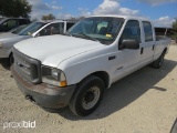 2004 FORD F250 PICKUP VIN # 1FTNW20P54ED81947 (SHOWING APPX 250,139 MILES) (TITLE ON HAND AND WILL B