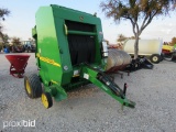JD 457 MEGAWIDE ROUND BALER WITH APPX 3500 BALES ON MONITOR