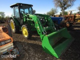 JD 5065E TRACTOR W/ JD 520M LOADER (SHOWING APPX 298 HOURS) SERIAL # 1PY5065EAJJ40225