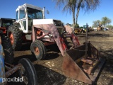 CASE 2090 TRACTOR W/ LOADER, BUCKET, AND HAY SPEAR (SHOWING APPX 2,880 HOURS) SERIAL # 10210571