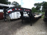 2018 PJ 32' GOOSENECK TANDEM DUAL TRAILER W/ DOVETAIL (VIN # 4P5FD3526D1181444) (PAPERS ON HAND AND 