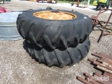 2 - 18.4 X 38 TRACTOR TIRES AND RIMS