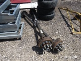 2 - AXLES W/ TIRES AND WHEELS