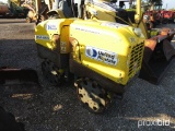 WACKER NEUSON REMOTE CONTROL TRENCH ROLLER (SHOWING APPX 487 HOURS) SERIAL # 520015413 W/ REMOTE CON