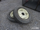 2 FRONT TRACTOR TIRES AND WHEELS
