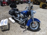 2010 HARLEY DAVIDSON HERITAGE SOFT TAIL MOTORCYCLE (SHOWING APPX 8,748 MILES) VIN # 1HD1BW511AB02377