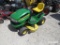 JD LA125 RIDING MOWER (SHOWING APPX 343 HOURS) (SERIAL # 40J-0533035