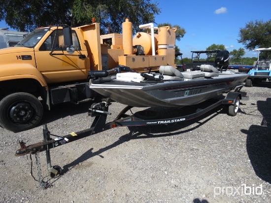 1997 BASS TRACKER PANFISH 16 BOAT W/ 2009 MERCURY 25 MOTOR AND TRAILER (BOAT VIN # BUJ48652J697) (MO