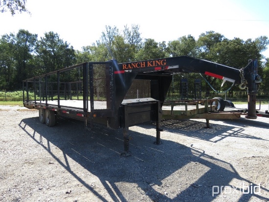 24' RANCH KING GOOSENECK TRAILER (VIN # 17YGN2425GB061019) (TITLE RECEIVED AND WILL BE MAILED CERTIF