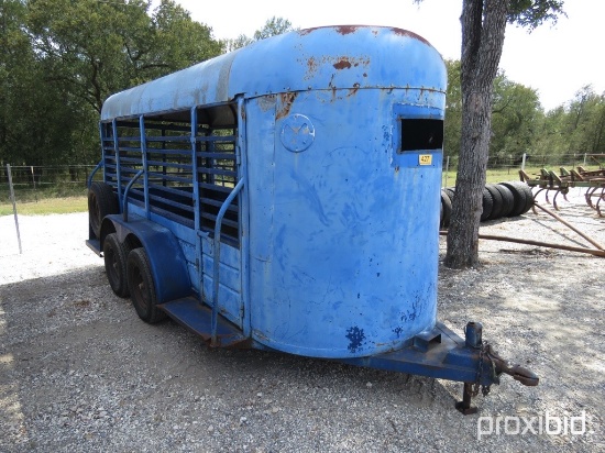 14' CATTLE TRAILER (REGISTRATION PAPER ON HAND AND WILL BE MAILED CERTIFIED WITHIN 14 DAYS AFTER THE