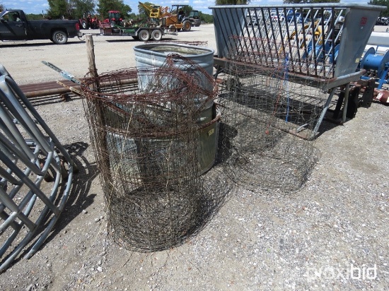3 WATER TROUGHS AND WIRE AND T-POSTS