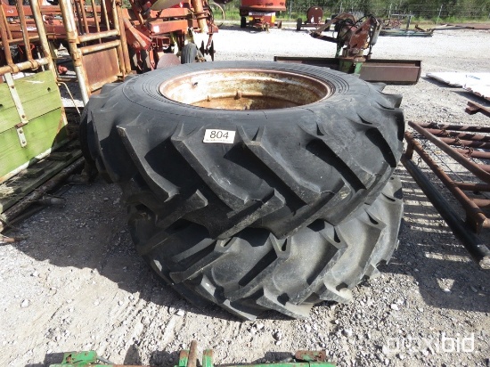 2 - 18.4 X 35 TIRES AND RIMS