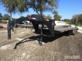 32' GOOSENECK FLATBED TRAILER (REGISTRATION PAPER ON HAND AND WILL BE MAILED CERTIFIED WITHIN 14 DAY
