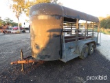 14' CATTLE TRAILER BUMPER PULL (LAW ENFORCEMENT IDENTIFICATION NUMBER INSPECTION ON HAND AND WILL BE