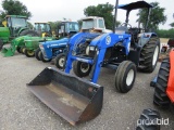 NH TL80 TRACTOR W/ BUSH HOG M446 LOADER (SHOWING APPX 1,616 HOURS) (SERIAL # 001233738)