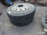 2 - 11R X 24.5 TIRES AND WHEELS