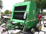 JD 566 ROUND BALER 5 X 6 W/ MONITOR (SHOWING APPX 6,813 BALES ON MONITOR)